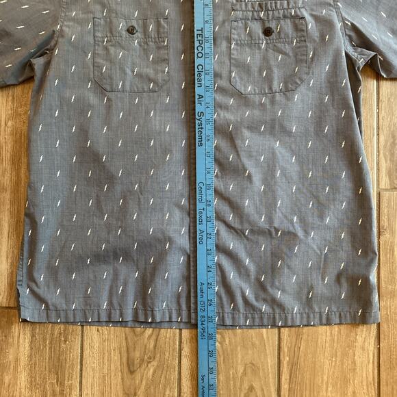 Howler Bros Shirt Mens Medium Gray Lighting Logo Short Sleeve - Picture 3 of 7